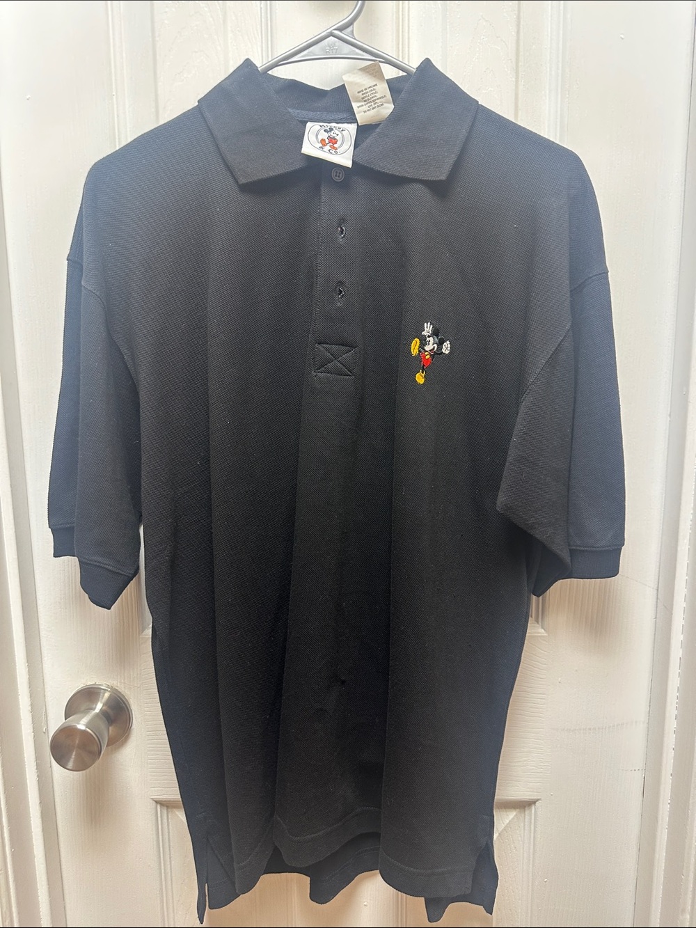 Disney Black Polo with Embroidered Mickey